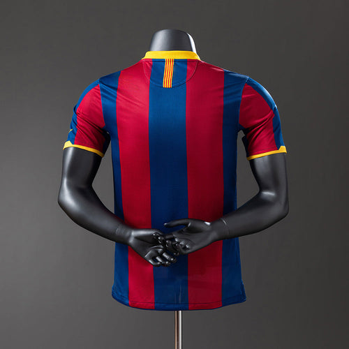 Barcelona 10/11 Home Long Sleeve Player Version Retro Jersey - Primetime Jerseys