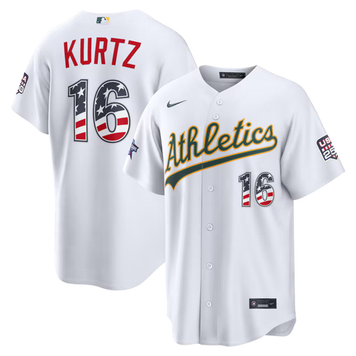 2026 All-Star Edition Stars & Stripes Athletics Nick Kurtz Stadium Jersey - White