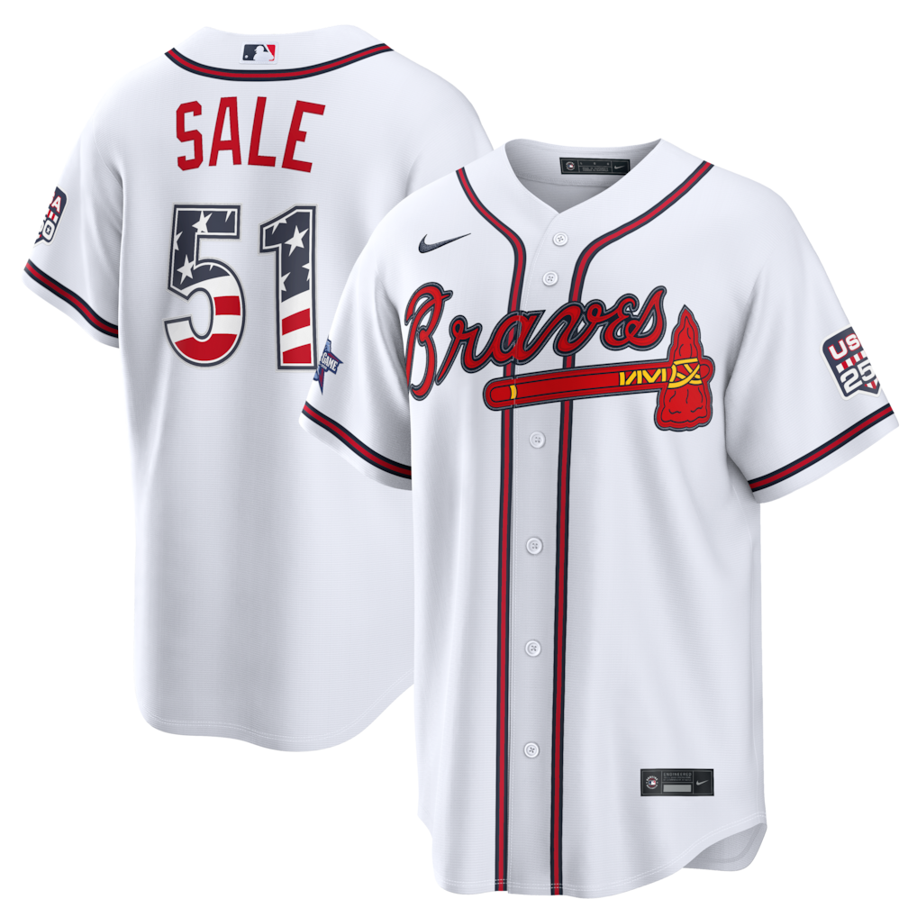 2026 All-Star Edition Stars & Stripes Atlanta Braves Chris Sale Stadium Jersey - White