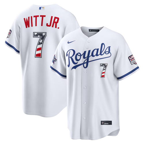 2026 All-Star Edition Stars & Stripes Kansas City Royals Bobby Witt Jr. Stadium Jersey - White