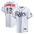 2026 All-Star Edition Stars & Stripes Tampa Bay Rays Junior Caminero Stadium Jersey - White