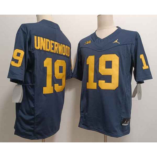 Bryce Underwood Michigan Wolverines Jersey –  Navy