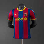Barcelona 10/11 Home Long Sleeve Player Version Retro Jersey - Primetime Jerseys