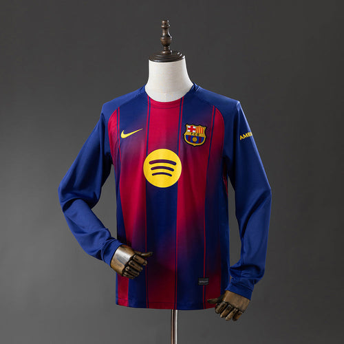 Barcelona 25/26 Home Long Sleeve Jersey - Primetime Jerseys