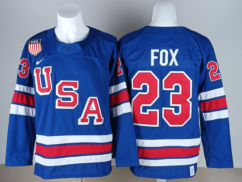 Adam Fox USA 2026 Olympic Home Jersey - Royal - Primetime Jerseys