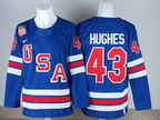Quinn Hughes USA 2026 Olympic Home Jersey - Royal - Primetime Jerseys