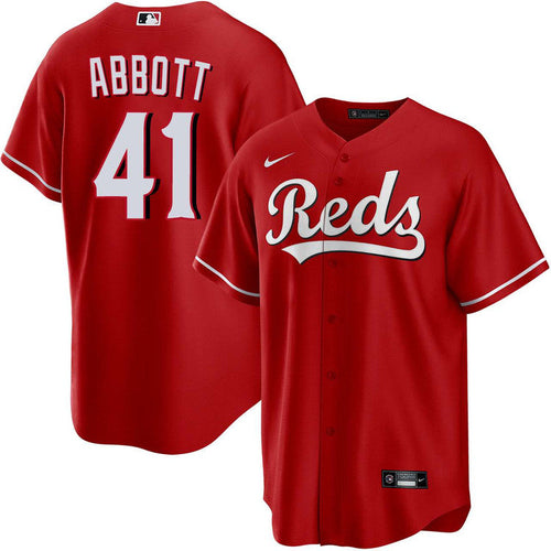 Andrew Abbott Cincinnati Reds Alternate Jersey - Red - Primetime Jerseys