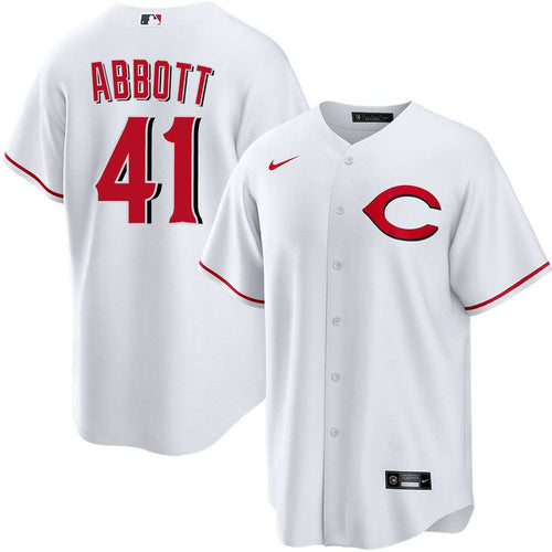 Andrew Abbott Cincinnati Reds Alternate Jersey - White - Primetime Jerseys