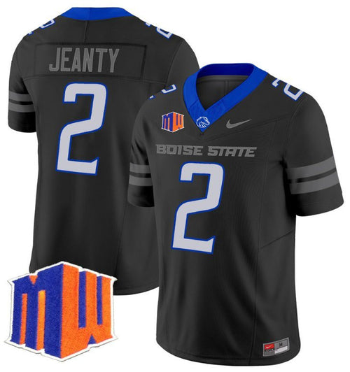 Ashton Jeanty Boise State Broncos Jersey - Black - Primetime Jerseys