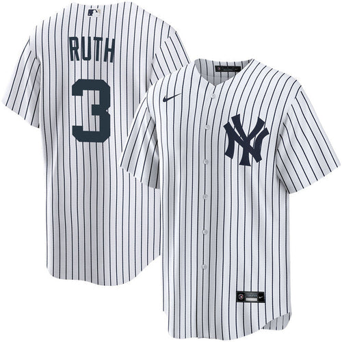 Babe Ruth New York Yankees Home Retired Player Jersey - White - Primetime Jerseys