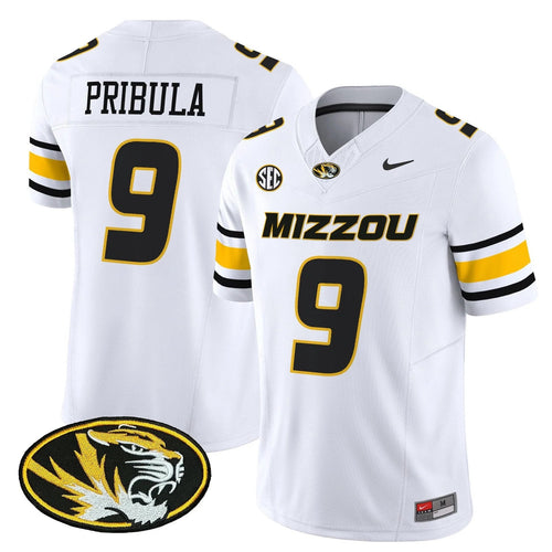 Beau Pribula Missouri Tigers Jersey - White - Primetime Jerseys