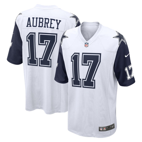 Brandon Aubrey Dallas Cowboys Alternate Jersey - White - Primetime Jerseys