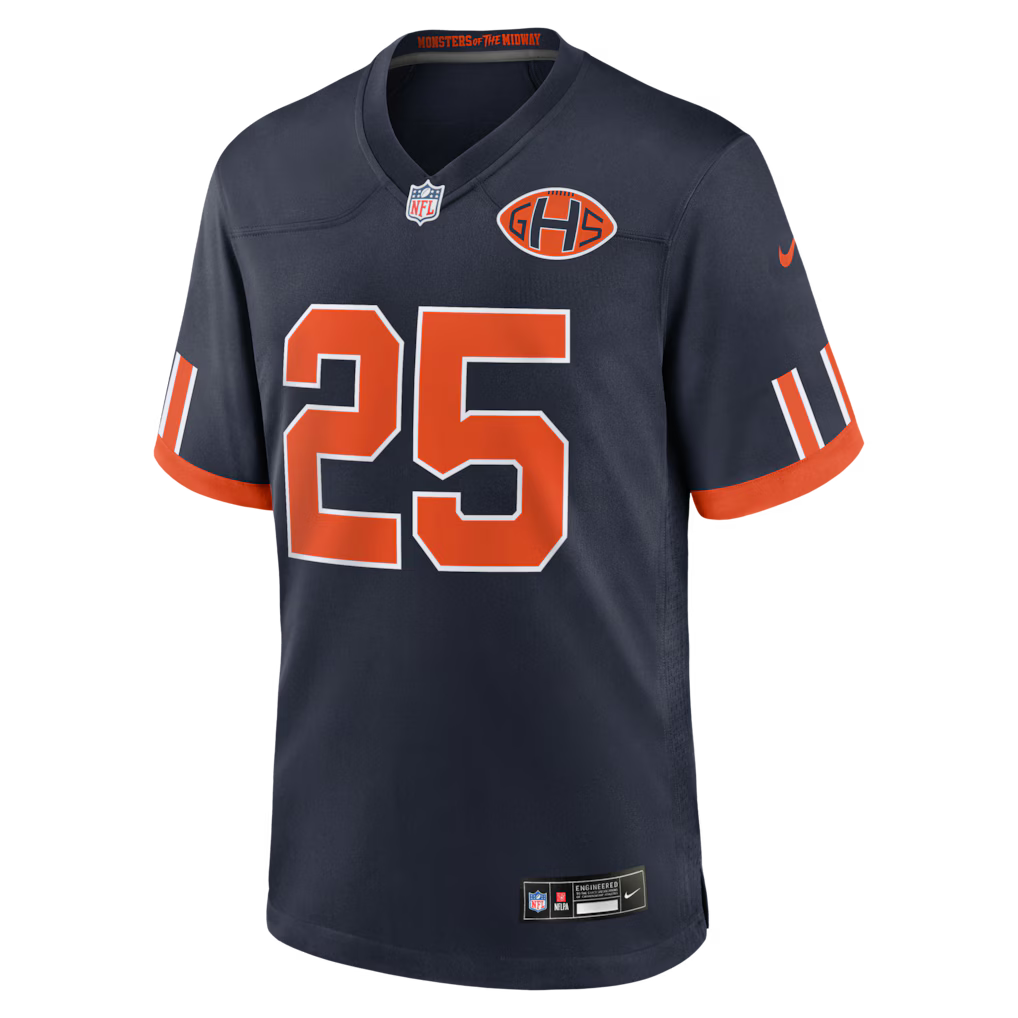Kyle Monangai #25 chicago Bears 2026 Rivalries NFL jersey