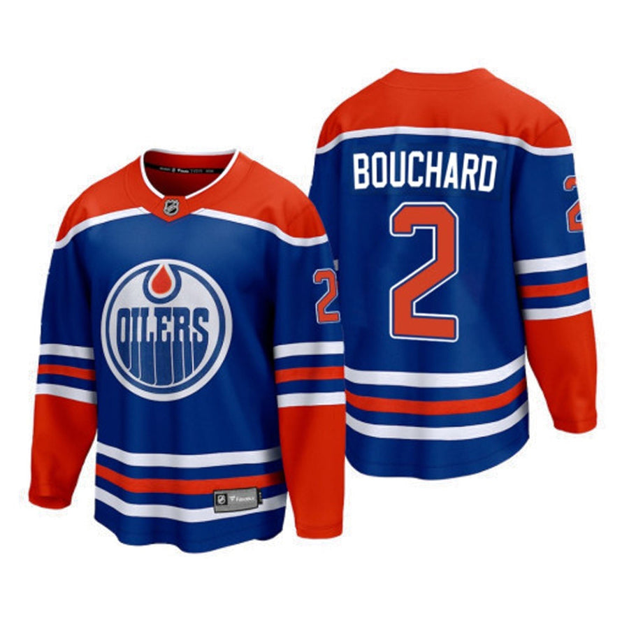 Evan Bouchard #2 Edmonton Oilers NHL Jersey - Blue