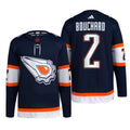 Evan Bouchard #2 Edmonton Oilers NHL Jersey - Navy Blue