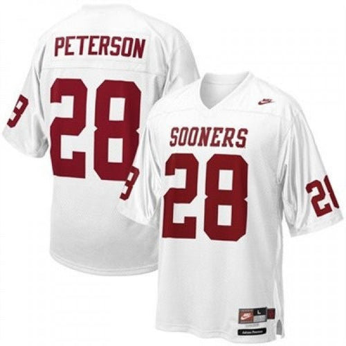 Adrian Peterson Oklahoma Sooners Alumni Player Jersey - White - Primetime Jerseys