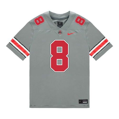 Arvell Reese Ohio State Buckeyes Jersey – Grey - Primetime Jerseys