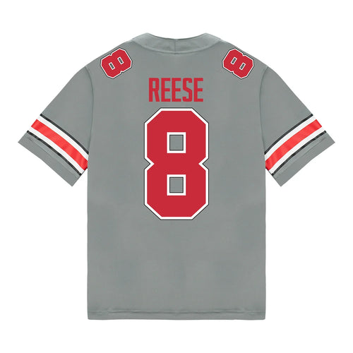 Arvell Reese Ohio State Buckeyes Jersey – Grey - Primetime Jerseys