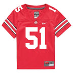 Luke Montgomery Ohio State Buckeyes Jersey – Red - Primetime Jerseys