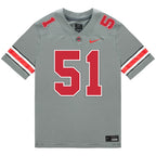 Luke Montgomery Ohio State Buckeyes Jersey – Grey - Primetime Jerseys