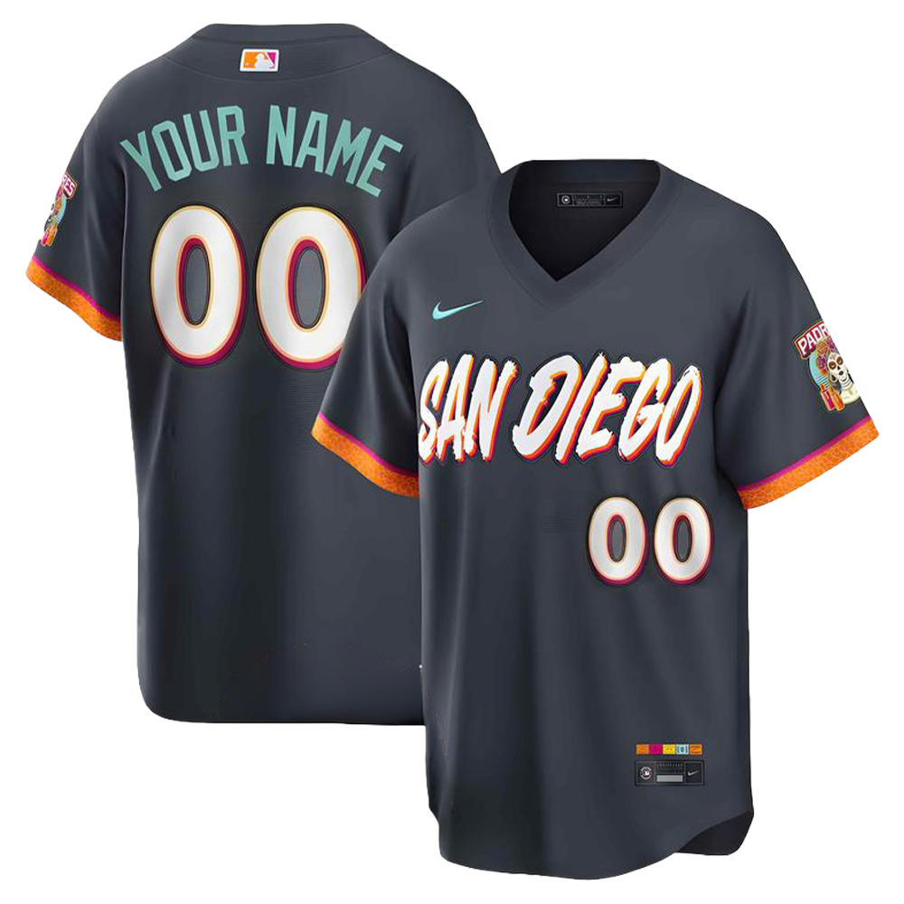 Custom San Diego Padres 2026 City Connect Stadium Jersey - Obsidian
