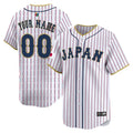 Custom Japan Baseball 2026 World Baseball Classic Road Stadium Jersey - White