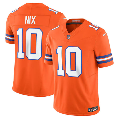 Bo Nix Denver Broncos Alternate Jersey - Orange - Primetime Jerseys
