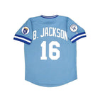 Bo Jackson 1987 Kansas City Royals Cooperstown Away Jersey - Blue - Primetime Jerseys