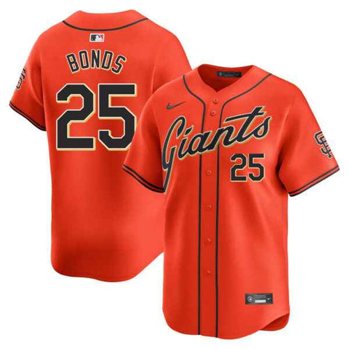 Barry Bonds San Francisco Giants Alternate Limited Jersey - Orange