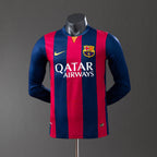 Barcelona 14/15 Home Long Sleeve Player Version Retro Jersey - Primetime Jerseys