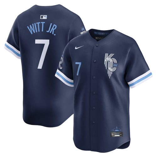 Bobby Witt Jr Kansas City Royals City Connect Jersey - Navy - Primetime Jerseys