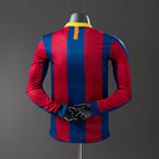 Barcelona 10/11 Home Long Sleeve Player Version Retro Jersey - Primetime Jerseys