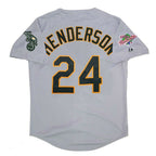 Rickey Henderson Oakland Athletics 1990 World Series Road Jersey - Grey - Primetime Jerseys