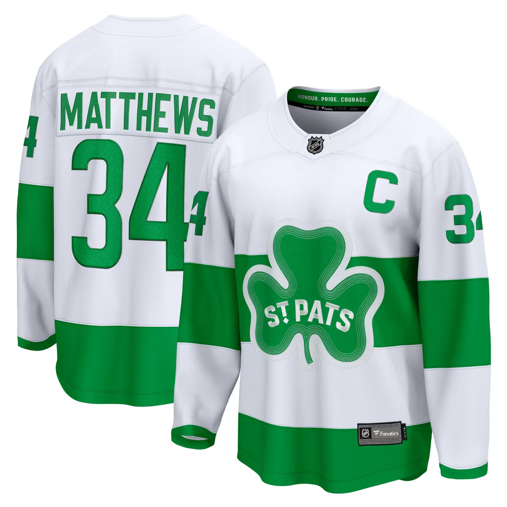 Auston Matthews #34 Toronto Maple Leafs White NHL Hockey Jersey