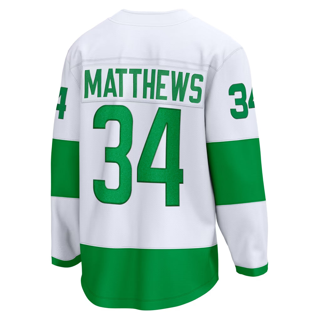 Auston Matthews #34 Toronto Maple Leafs White NHL Hockey Jersey