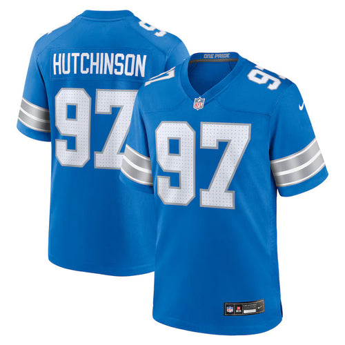 Aidan Hutchinson Detroit Lions Jersey - Blue - Primetime Jerseys