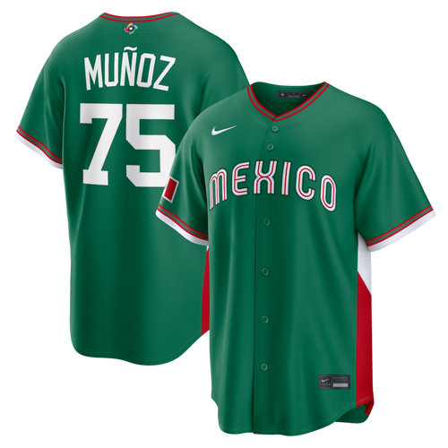 Andrés Muñoz Mexico Baseball 2026 World Baseball Classic Road Stadium Jersey - Green - Primetime Jerseys