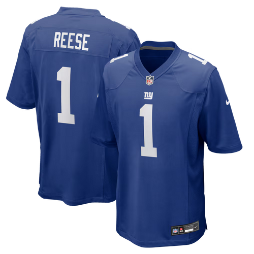 Arvell Reese New York Giants 2026 NFL Draft First Round Pick No. 5 Jersey - Royal Blue - Primetime Jerseys