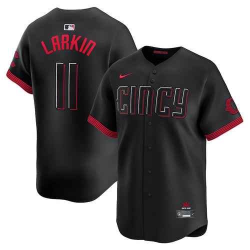 Barry Larkin Cincinnati Reds City Connect Jersey - Black - Primetime Jerseys