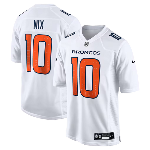 Bo Nix Denver Broncos Tundra Jersey - White - Primetime Jerseys