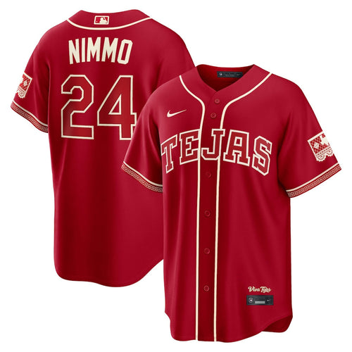Brandon Nimmo Texas Rangers 2026 City Connect Stadium Jersey - Red - Primetime Jerseys