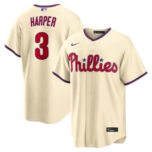 Bryce Harper Philadelphia Phillies Alternate Jersey - Cream - Primetime Jerseys
