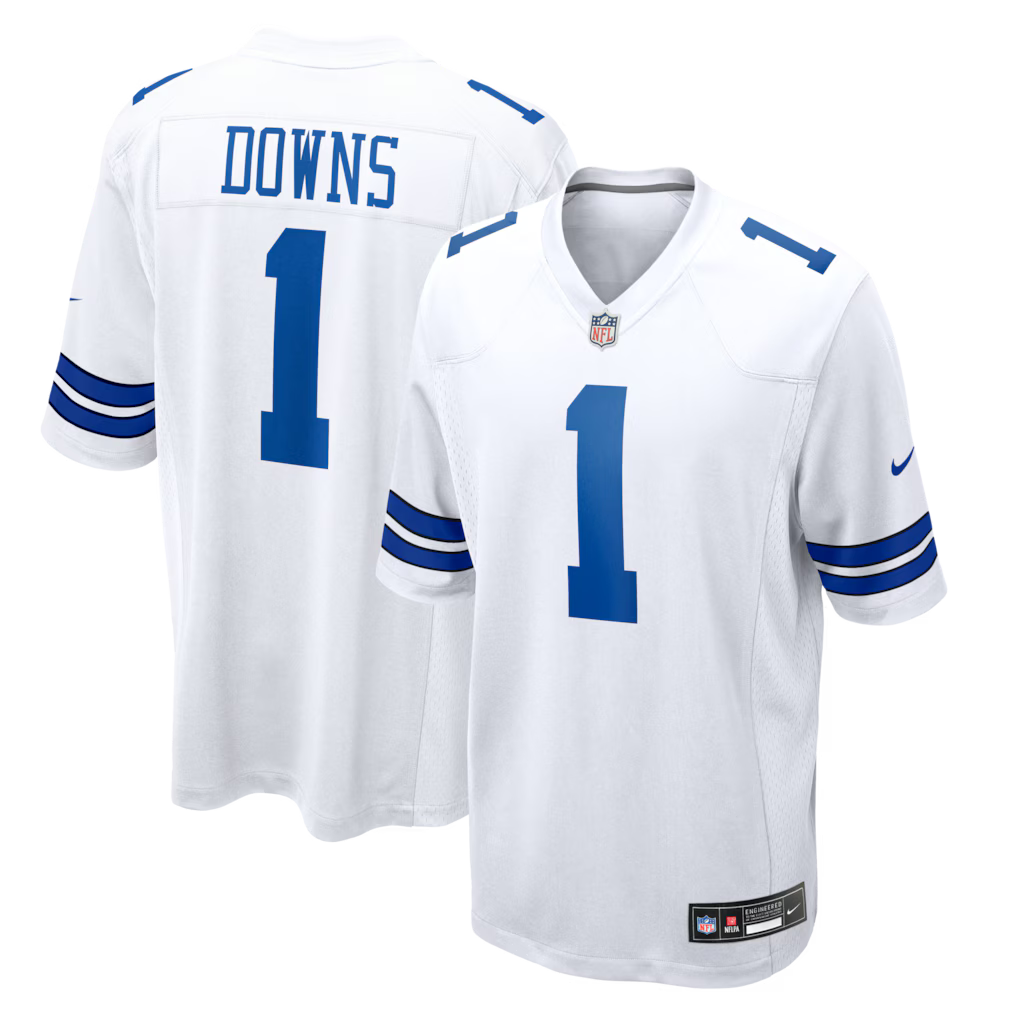 Caleb Downs Dallas Cowboys 2026 NFL Draft First Round Pick No. 11 Jersey - White