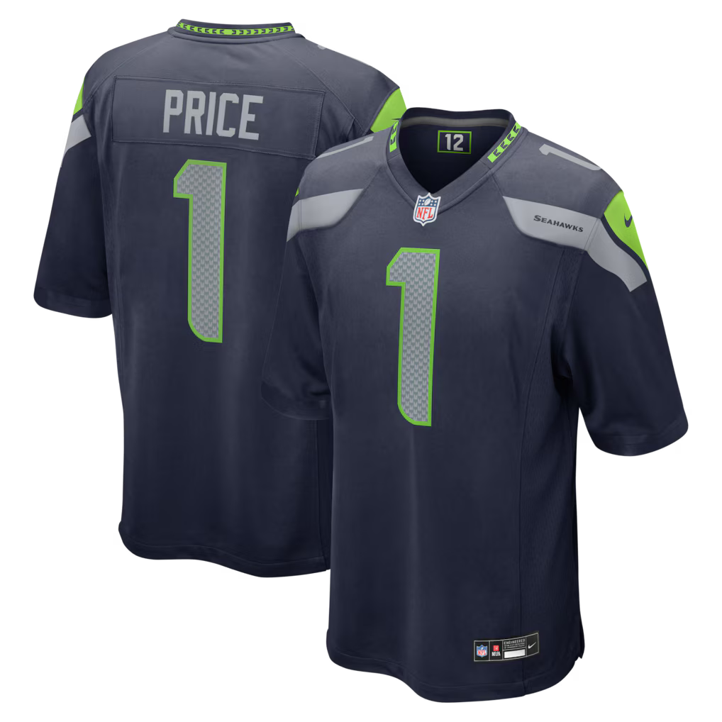 Jadarian Price Seattle Seahawks 2026 NFL Draft First Round Pick No. 32 Jersey - College Navy