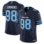 Jeffery Simmons Navy #98 Tennessee Titans 2026 Rivalries Stitched NFL Jersey