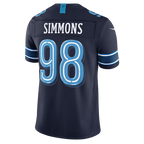 Jeffery Simmons Navy #98 Tennessee Titans 2026 Rivalries Stitched NFL Jersey