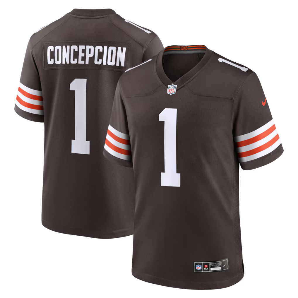 KC Concepcion Cleveland Browns 2026 NFL Draft First Round Pick No. 24 Jersey - Brown