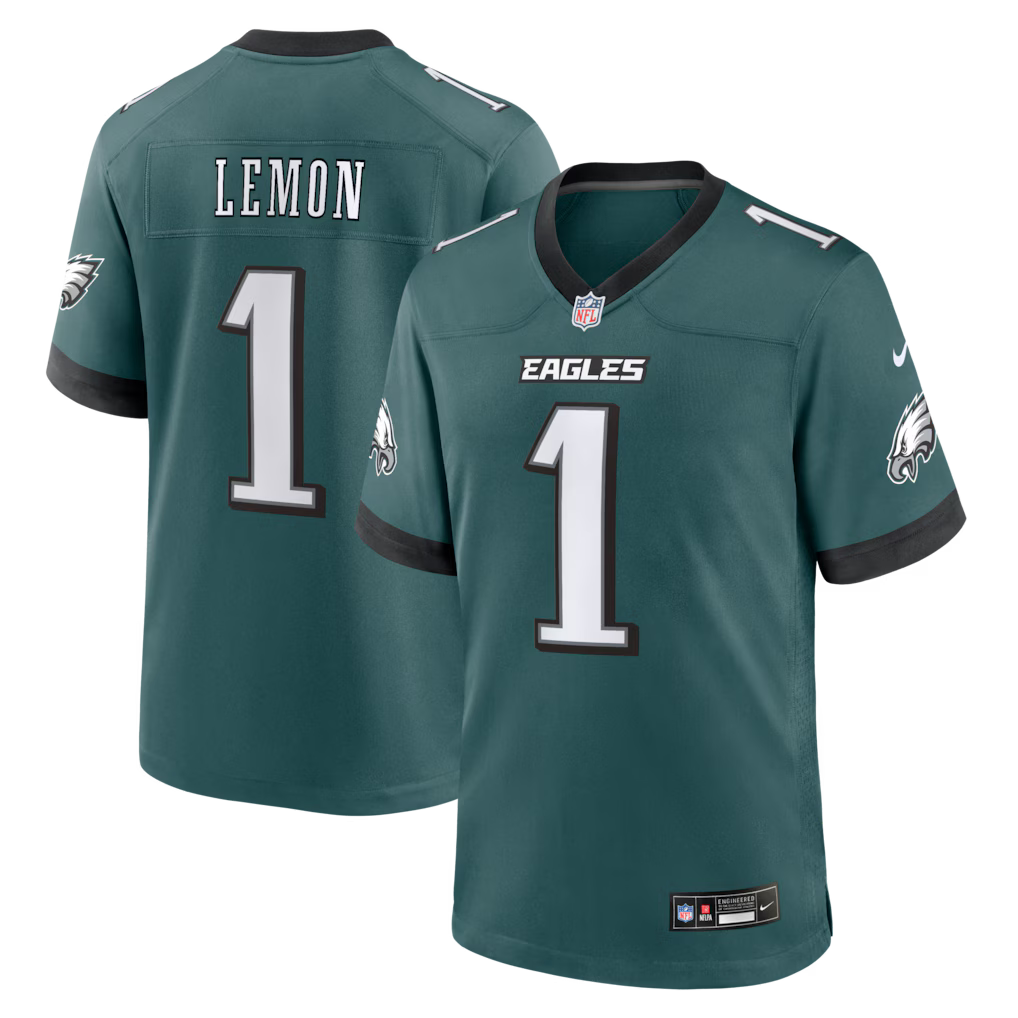 Makai Lemon Philadelphia Eagles 2026 NFL Draft First Round Pick No. 20 Jersey - Green