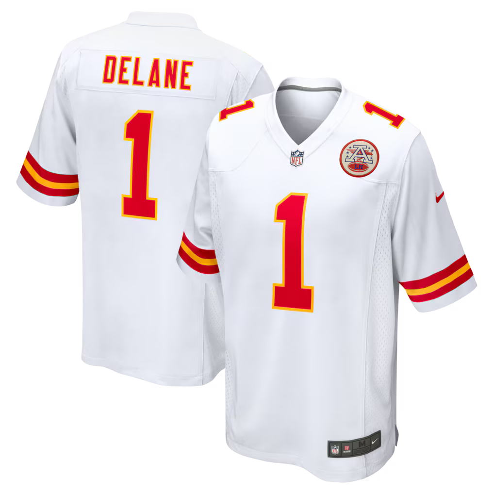 Mansoor Delane Kansas City Chiefs 2026 NFL Draft First Round Pick No. 6 Jersey - White