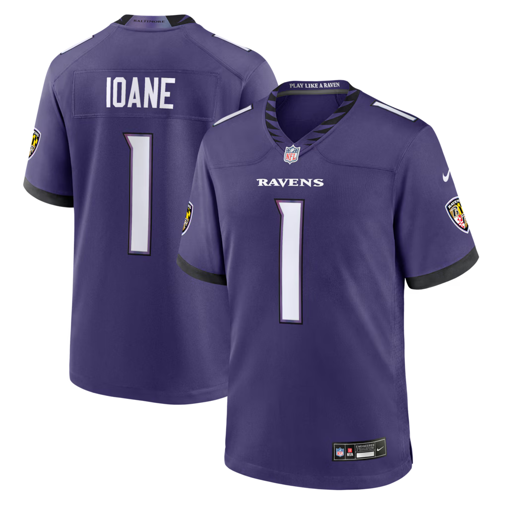 Olaivavega Ioane Baltimore Ravens 2026 NFL Draft First Round Pick No. 14 Jersey - Purple